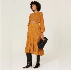 HATCH Yellow Lana Maternity Dress Size Large /3